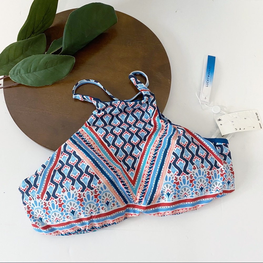 New Lucky Brand High Neck Bikini Large